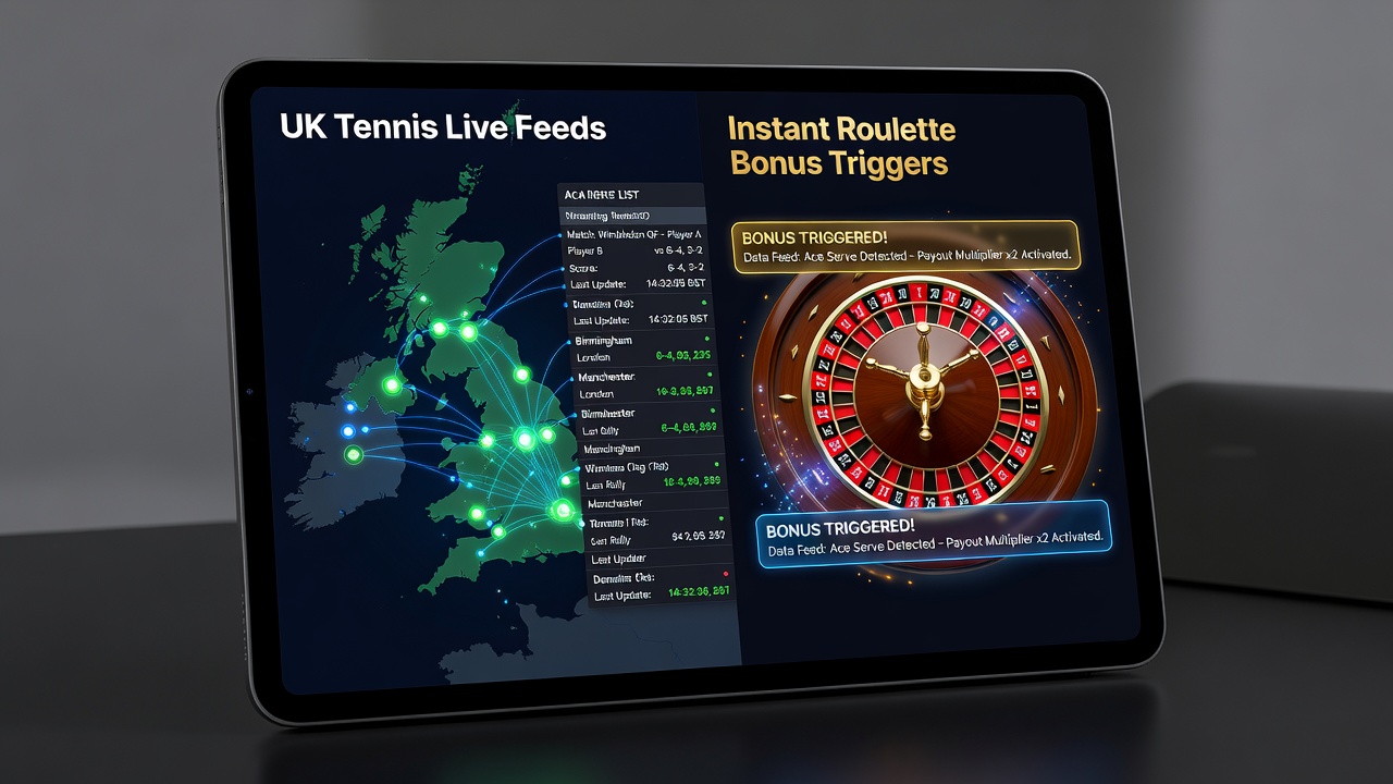 Roulette wheel interface displaying triggered bonus from live sports data